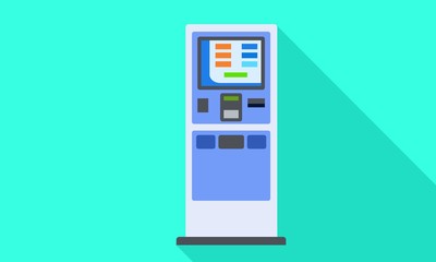 Poster - Payment kiosk icon. Flat illustration of payment kiosk vector icon for web design