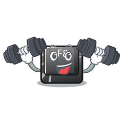 Sticker - Fitness button f8 in the shape character