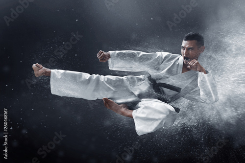 Dekoracja na wymiar  kopniecie-karate-w-sztukach-walki