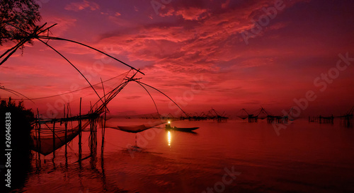Fishing at Pak Pra, Phatthalung Province