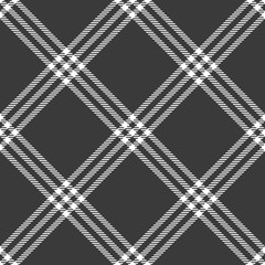Poster - Black cage rhombus check plaid fabric swatch texture seamless pattern, vector pattern texture plaid fabric