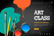 Web page design template for Art Class, studio, course, class, education. Modern design vector illustration concept for website and mobile website development.