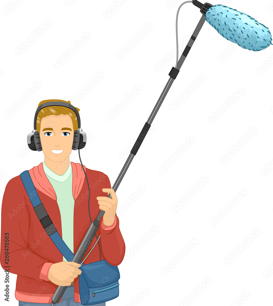 Man Boom Operator Illustration Stock Vector | Adobe Stock