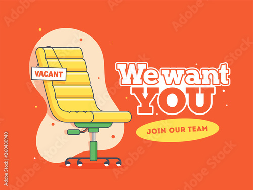 We Want To You Join Us Team And Office Chair For Destination