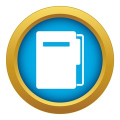 Poster - File folder icon blue vector isolated on white background for any design
