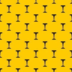 Poster - Bar stool pattern seamless vector repeat geometric yellow for any design