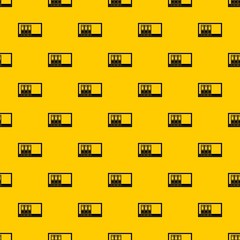 Poster - Office folders on the shelf pattern seamless vector repeat geometric yellow for any design