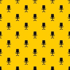 Poster - Office chair pattern seamless vector repeat geometric yellow for any design