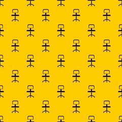 Poster - Office chair with wheels pattern seamless vector repeat geometric yellow for any design