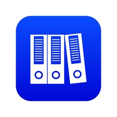 Poster - Office folders icon digital blue for any design isolated on white vector illustration