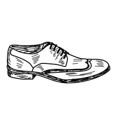 Sticker - vector, isolated, shoe sketch, laces