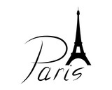 Fototapeta Boho - Torre Eiffel logo vettoriale - Parigi, Francia 