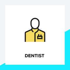 Canvas Print - DENTIST LINE ICON SET