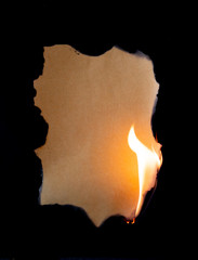 Wall Mural - burning paper