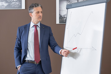 business man working inside an office