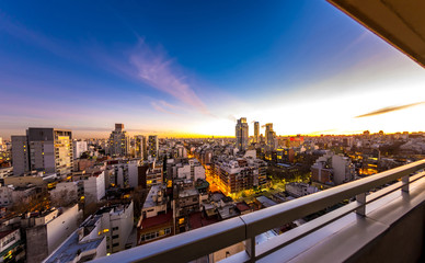 Wall Mural - Buenos Aires panorama at dusk