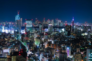 Wall Mural - 恵比寿ガーデンプレイスタワー 展望台 夜景（渋谷・新宿方面）