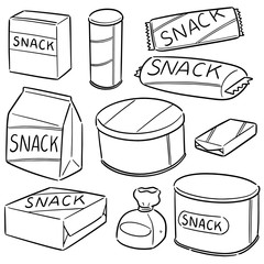 Wall Mural - vector set of snack