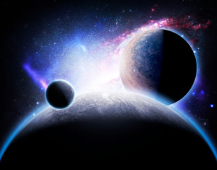 Wall Mural - several planets in outer space, , solar system elements of this image furnished by nasa b
