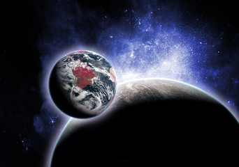 Wall Mural - several planets in outer space, , solar system elements of this image furnished by nasa b