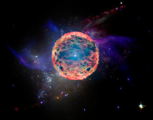 Wall Mural - the process of birth of new star or supernova, elements of this image furnished by nasa b