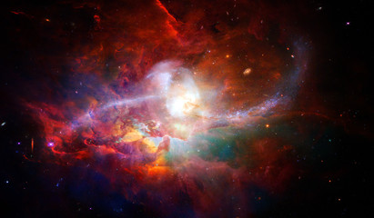 Wall Mural - colorful space nebula, endless amount of planets and stars, elements of this image furnished by nasa