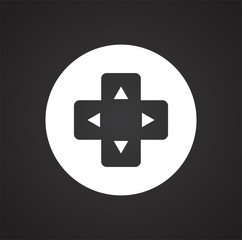 Poster - Gaming icon on background for graphic and web design. Simple vector sign. Internet concept symbol for website button or mobile app.