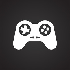 Poster - Gaming icon on background for graphic and web design. Simple vector sign. Internet concept symbol for website button or mobile app.