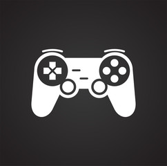 Poster - Gaming icon on background for graphic and web design. Simple vector sign. Internet concept symbol for website button or mobile app.