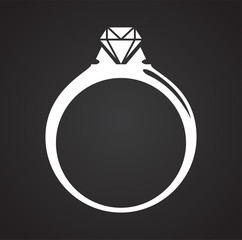 Jewelry icon on background for graphic and web design. Simple vector sign. Internet concept symbol for website button or mobile app.