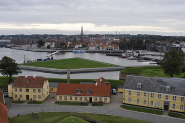 Wall Mural - A view of city of Helsingor, Denmark