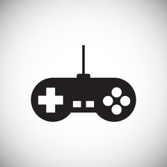 Poster - Gaming icon on background for graphic and web design. Simple vector sign. Internet concept symbol for website button or mobile app.