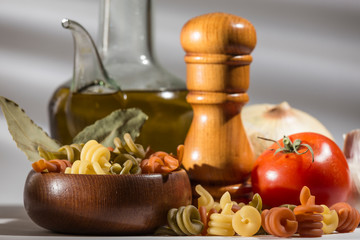 Wall Mural - ingredients for cooking pasta