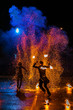 © Наталья Острекина - Fire show amazing at night in wedding party