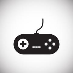Poster - Gaming icon on background for graphic and web design. Simple vector sign. Internet concept symbol for website button or mobile app.