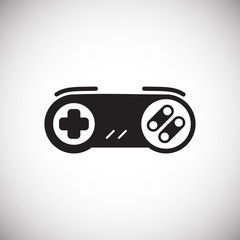 Poster - Gaming icon on background for graphic and web design. Simple vector sign. Internet concept symbol for website button or mobile app.