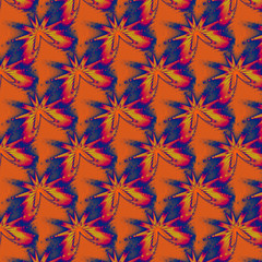 Fototapete - Seamless abstract pattern fractal star background. Computer generated fractal. Modern futuristic pattern. Modern futuristic pattern.