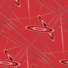 Fototapete - Seamless abstract pattern. Fractal generated by competrom. Yellow background. Flying discs. Modern dynamic pattern. Fractal artwork for creative graphic design