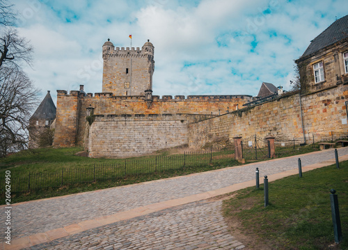 Fotografía Batterieturm tower in the fortified wall of Bentheim castle, Germany, Lower Saxo