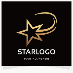 Poster - Gold Star Logo Design Template Inspiration