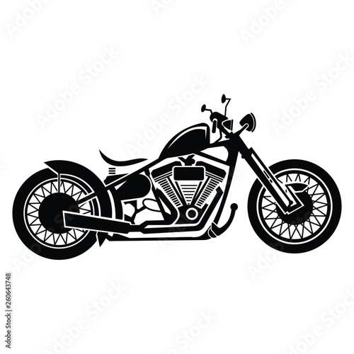 Fotografía vector illustration of a vintage motorcycle