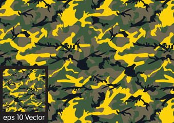 Wall Mural - woodland camouflage pattern