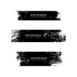 Distressed black stroke banners