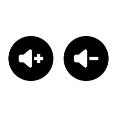 volume control button plus and minus isolated vector