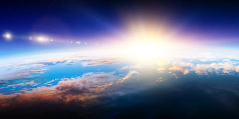 Aufkleber - Abstract planets and space background