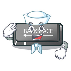 Poster - Sailor button backspace isolated in the mascot