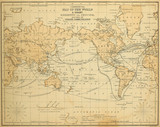 Fototapeta Nowy Jork - Old map. Engraving image
