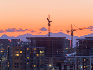 construction site silhouette