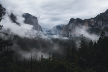 Moody Clouds In The Valley Of Yosemite
