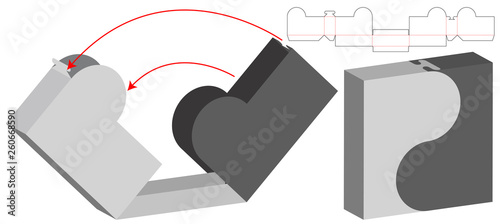 Fotografía Box packaging die cut template design. 3d mock-up